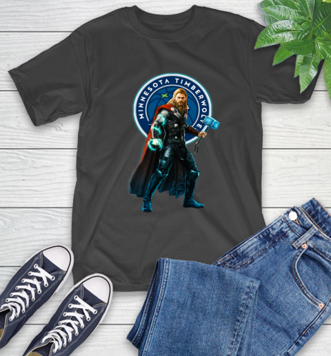 NBA Thor Avengers Endgame Basketball Minnesota Timberwolves T-Shirt 2