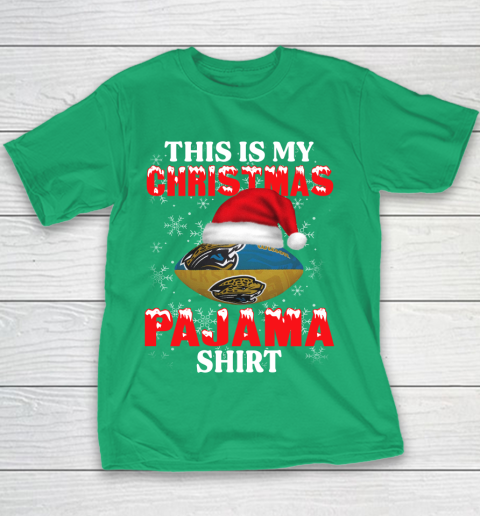 Jacksonville Jaguars This Is My Christmas Pajama Shirt NFL Youth T-Shirt 3
