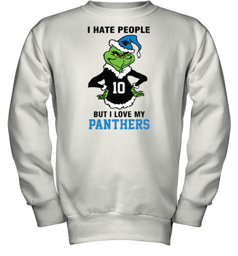 I Hate People But I Love My Panthers Carolina Panthers NFL Teams Youth Sweatshirt