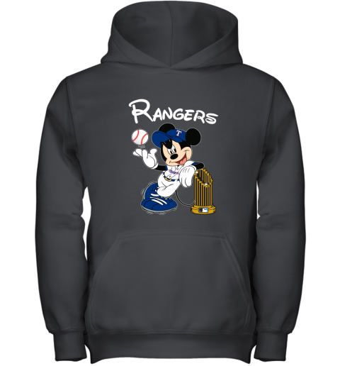 Texas Rangers Mickey Taking The Trophy MLB 2018 Youth Hoodie