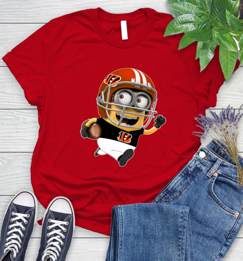 NFL Cincinnati Bengals Minions Disney Football Sports Women's T-Shirt 9