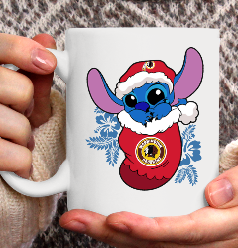Washington Redskins Christmas Stitch In The Sock Funny Disney NFL Ceramic Mug 11oz 4