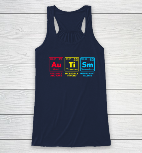 Autism Awareness Elements Periodic Table Racerback Tank 5