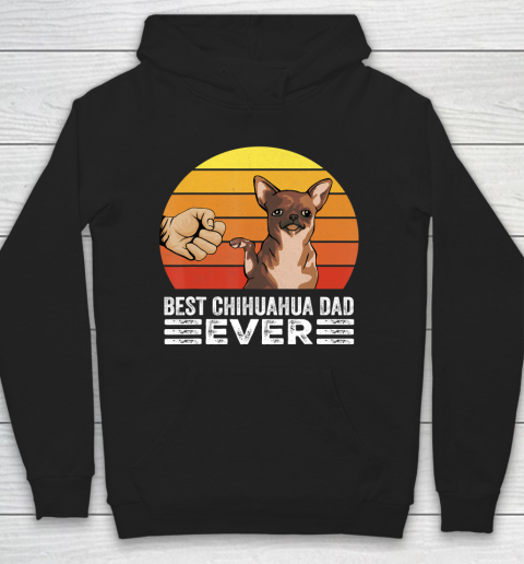 Father gift shirt Retro Vintage Best Chihuahua Dad Ever Dog Lover Gift T Shirt Hoodie