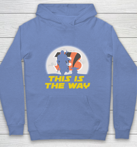 Cincinnati Bengals NFL Football Star Wars Yoda And Mandalorian This Is The Way Youth Hoodie 8