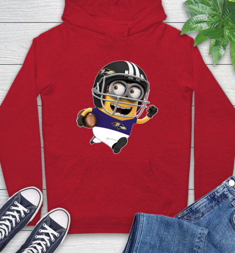 NFL Baltimore Ravens Minions Disney Football Sports Hoodie 10