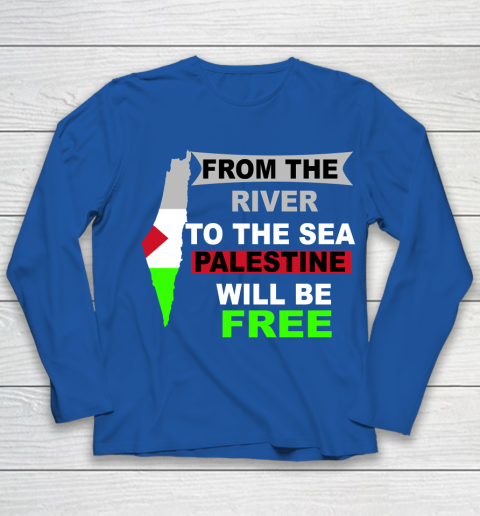 From The River To The Sea Palestine Will Be Free Shirt Youth Long Sleeve 7