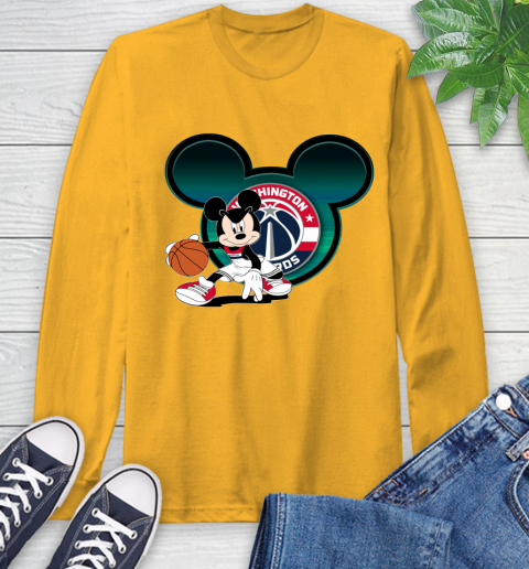 NBA Washington Wizards Mickey Mouse Disney Basketball Long Sleeve T-Shirt 3