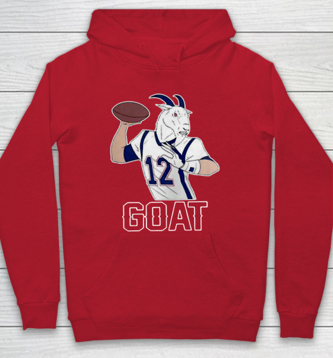 Tom Brady Goat 12 New England Patriots Hoodie Tee For Sports