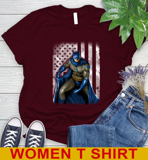 Golden State Warriors NBA Basketball Batman DC American Flag Shirt Women's T-Shirt 6