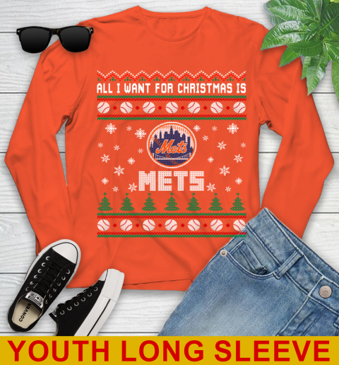 MLB All I Want For Christmas Is New York Mets Baseball Sports 119