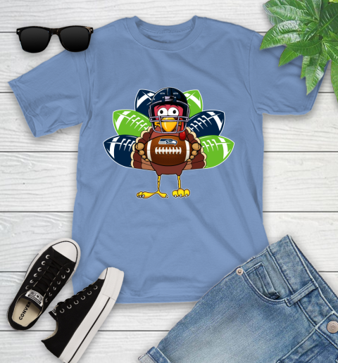 Seattle Seahawks Turkey Thanksgiving Day Youth T-Shirt 11