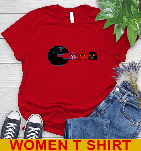 Carolina Panthers NFL Football Pac Man Champion Women's T-Shirt 10