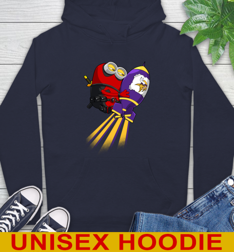 NFL Football Minnesota Vikings Deadpool Minion Marvel Shirt Hoodie 3