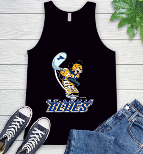 NHL Hockey St.Louis Blues Cheerful Mickey Mouse Shirt Tank Top