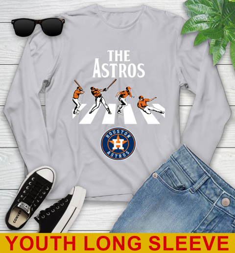 MLB Baseball Houston Astros The Beatles Rock Band Shirt Youth Long Sleeve 5