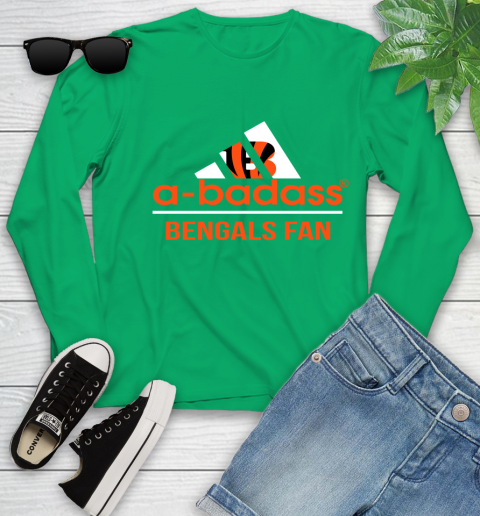 Cincinnati Bengals NFL Football A Badass Adidas Adoring Fan Sports Youth Long Sleeve 7