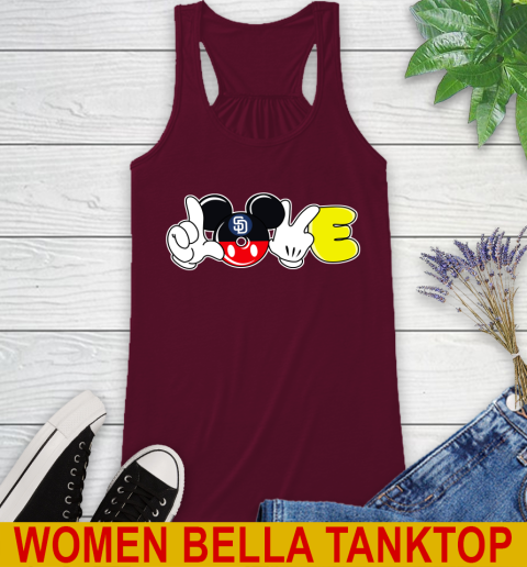 San Diego Padres MLB Baseball Love Mickey Disney Sports Racerback Tank 3