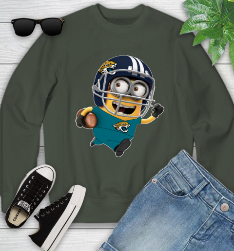 NFL Jacksonville Jaguars Minions Disney Football Sports Youth Sweatshirt 10