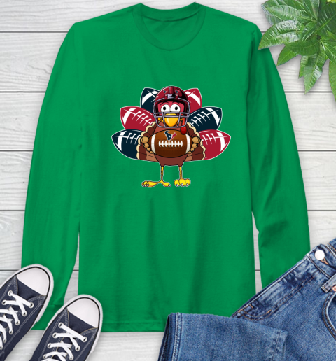 Houston Texans Turkey Thanksgiving Day Long Sleeve T-Shirt 7