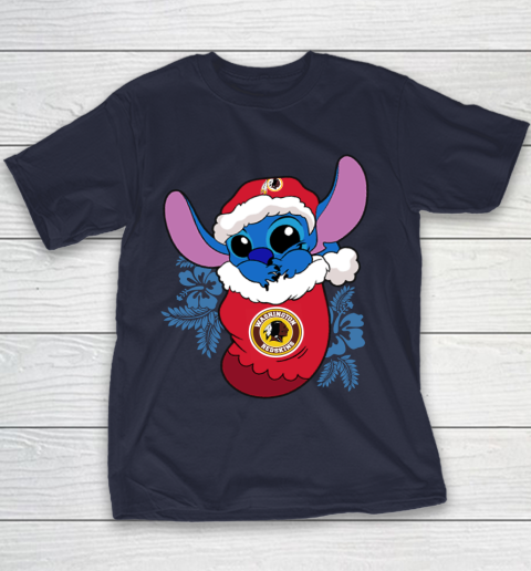 Washington Redskins Christmas Stitch In The Sock Funny Disney NFL Youth T-Shirt 4
