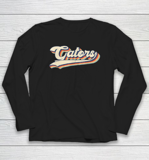 Gators Sports Name Vintage Retro Long Sleeve T-Shirt