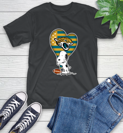 Jacksonville Jaguars NFL Football The Peanuts Movie Adorable Snoopy T-Shirt 2
