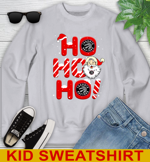 Toronto Raptors NBA Basketball Ho Ho Ho Santa Claus Merry Christmas Shirt Youth Sweatshirt 3