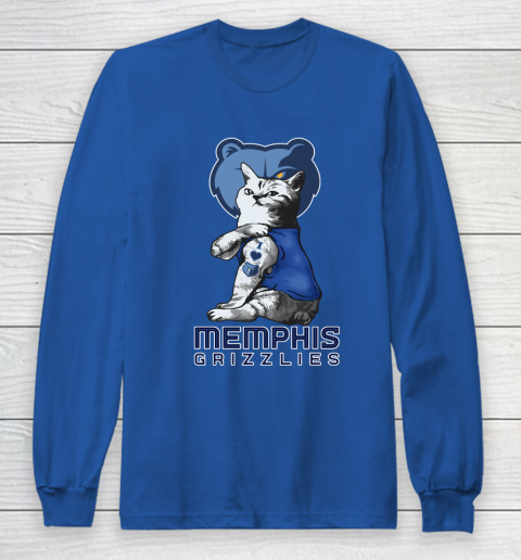 NBA Basketball My Cat Loves Memphis Grizzlies Long Sleeve T-Shirt 6