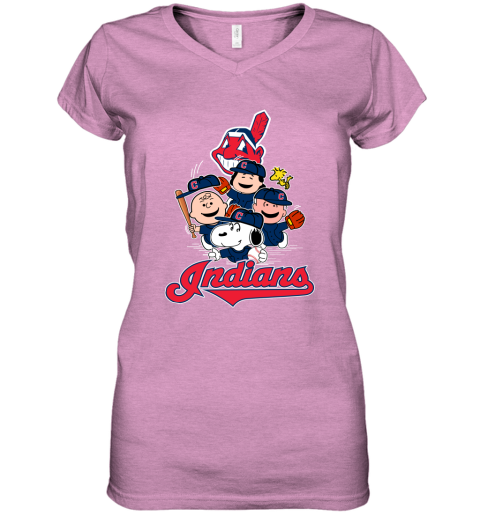 MLB Chicago White Sox Snoopy Charlie Brown Woodstock The Peanuts Movie  Baseball T Shirt_000 Women's V-Neck T-Shirt