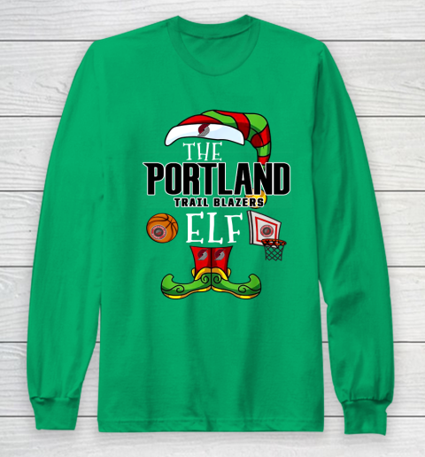 Portland Trail Blazers Christmas ELF Funny NBA Long Sleeve T-Shirt 4