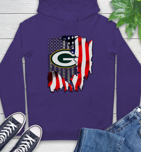 Green Bay Packers NFL Football American Flag Hoodie 5