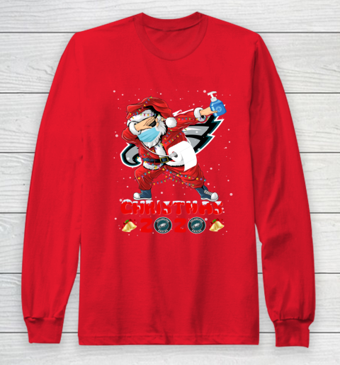 Philadelphia Eagles Funny Santa Claus Dabbing Christmas 2020 NFL Long Sleeve T-Shirt 7