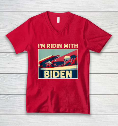 I'm Riding With Joe Biden V-Neck T-Shirt 6