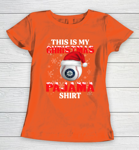 Seattle Mariners This Is My Christmas Pajama Shirt MLB Women's T-Shirt 3