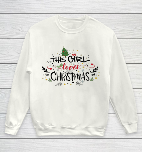 This girl loves Christmas Mug Youth Sweatshirt