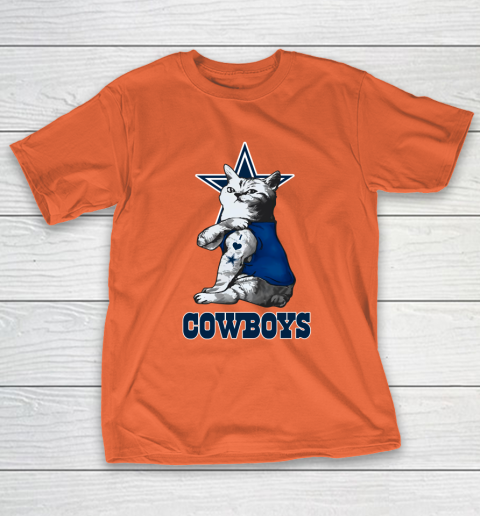 NFL Football My Cat Loves Dallas Cowboys T-Shirt 4
