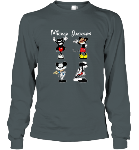 vojz mickey jackson four style dance micheal jackson long sleeve tee 14 front dark heather