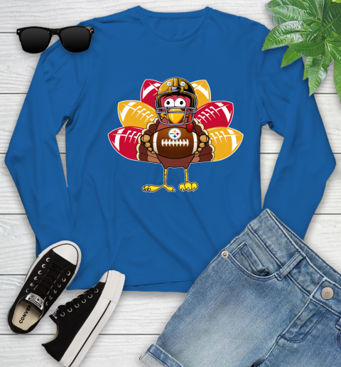 Pittsburgh Steelers Turkey Thanksgiving Day Youth Long Sleeve 9