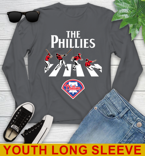 MLB Baseball Philadelphia Phillies The Beatles Rock Band Shirt Youth Long Sleeve 9