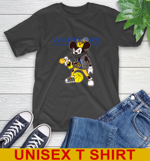 Golden State Warriors NBA Basketball Mickey Peace Sign Sports T-Shirt 2
