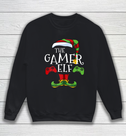 Gamer Elf Family Matching Christmas Funny Gaming Pajama Sweatshirt