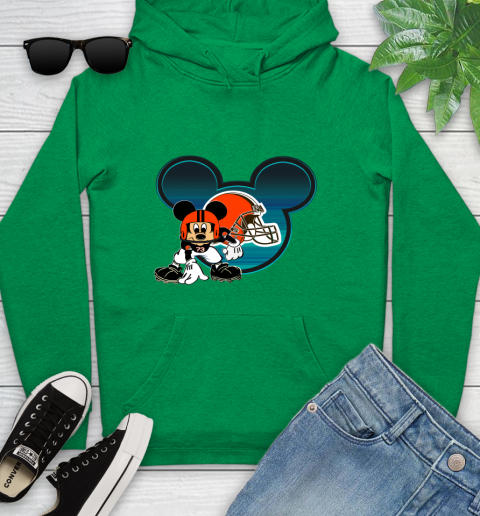 NFL Cleveland Browns Mickey Mouse Disney Football T Shirt Youth Hoodie 7