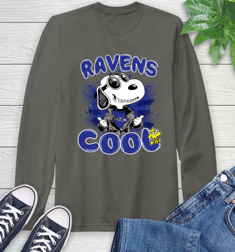 NFL Football Baltimore Ravens Cool Snoopy Shirt Long Sleeve T-Shirt 10