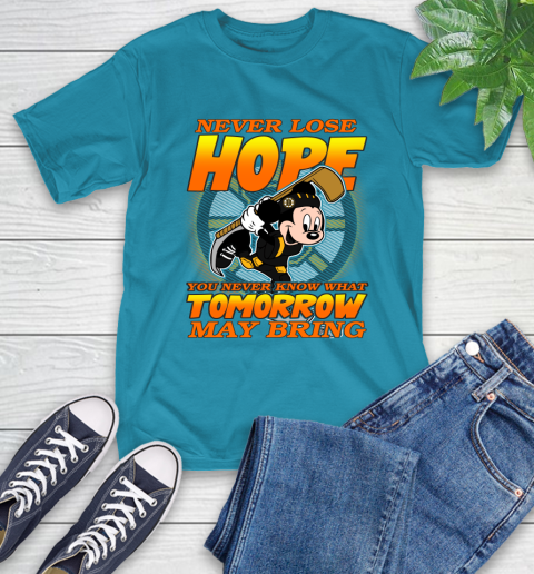 Boston Bruins NHL Hockey ootball Mickey Disney Never Lose Hope T-Shirt 9