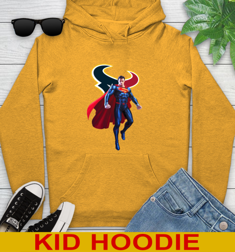 NFL Superman DC Sports Football Houston Texans Youth Hoodie 3