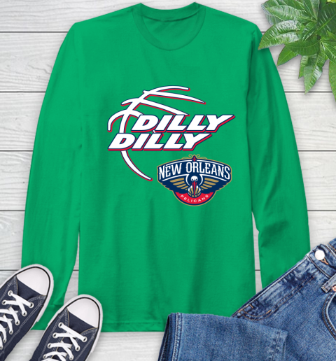 NBA New Orleans Pelicans Dilly Dilly Basketball Sports Long Sleeve T-Shirt 7