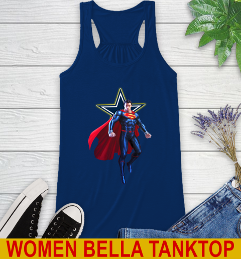 NFL Superman DC Sports Football Dallas Cowboys Racerback Tank 9