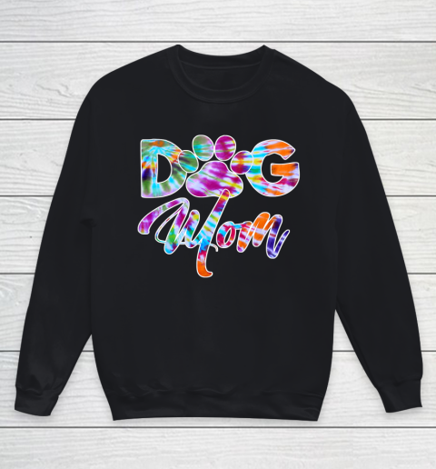 Dog Mom Shirt Tie Dye Dog Mom Apparel for Women Dog Lover Gifts Paw Youth Sweatshirt