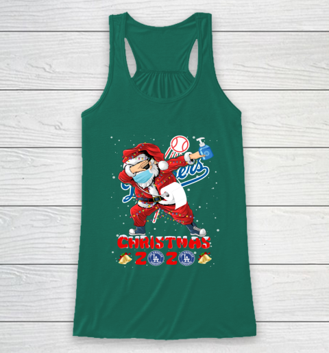 Los Angeles Dodgers Funny Santa Claus Dabbing Christmas 2020 MLB Racerback Tank 5